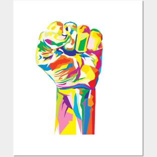 Left fist Posters and Art